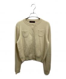 CABAN（キャバン）の古着「コットンカシミヤクルーネックカーディガン」｜ベージュ
