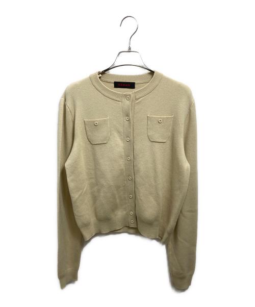 CABAN（キャバン）CABAN (キャバン) コットンカシミヤクルーネックカーディガン ベージュ サイズ:Sの古着・服飾アイテム