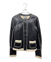 CHANEL（シャネル）の古着「ココマークシャーリングムートンジャケット」｜ブラック