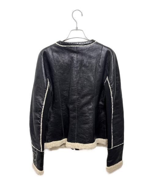 CHANEL（シャネル）CHANEL (シャネル) ココマークシャーリングムートンジャケット ブラック サイズ:38の古着・服飾アイテム