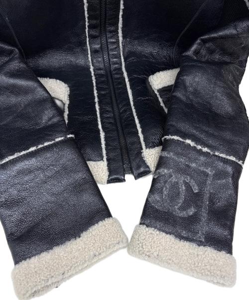 CHANEL（シャネル）CHANEL (シャネル) ココマークシャーリングムートンジャケット ブラック サイズ:38の古着・服飾アイテム
