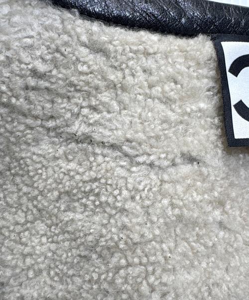 CHANEL（シャネル）CHANEL (シャネル) ココマークシャーリングムートンジャケット ブラック サイズ:38の古着・服飾アイテム