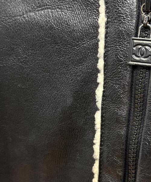 CHANEL（シャネル）CHANEL (シャネル) ココマークシャーリングムートンジャケット ブラック サイズ:38の古着・服飾アイテム