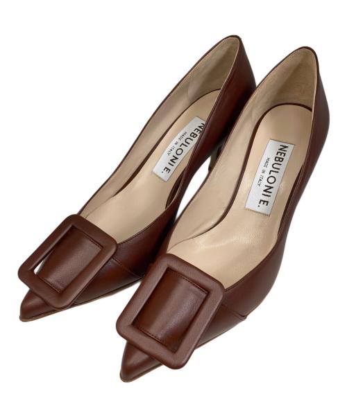 NEBULONIE（ネブローニ）NEBULONIE (ネブローニ) バックル付きパンプス ブラウン サイズ:SIZE 37 1/2 未使用品の古着・服飾アイテム