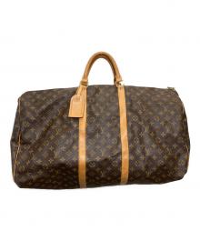 LOUIS VUITTON（ルイ ヴィトン）の古着「キーポル55 モノグラム ボストンバッグ」｜ブラウン
