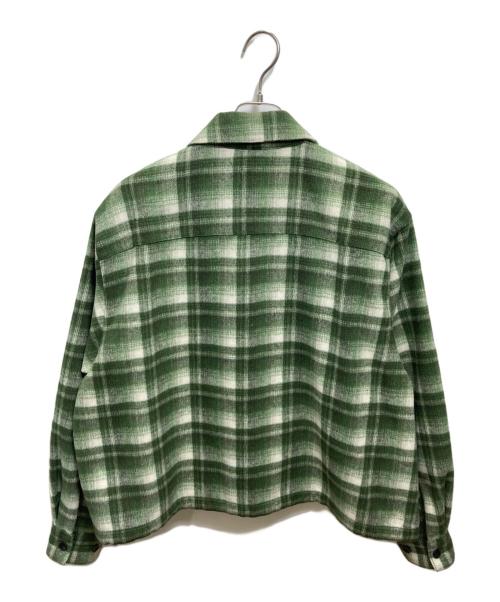 namelessness（ー）namelessness (ー) CHECK BLOUSON グリーン サイズ:2の古着・服飾アイテム