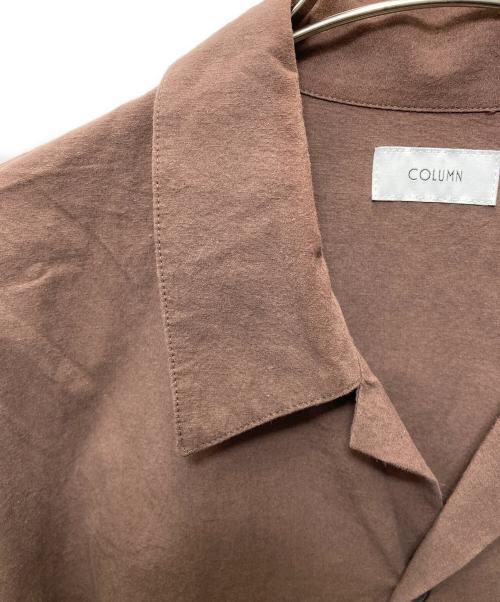 COLUMN（コラム）COLUMN (コラム) 半袖シャツ ブラウン サイズ:Lの古着・服飾アイテム