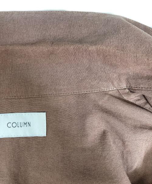 COLUMN（コラム）COLUMN (コラム) 半袖シャツ ブラウン サイズ:Lの古着・服飾アイテム