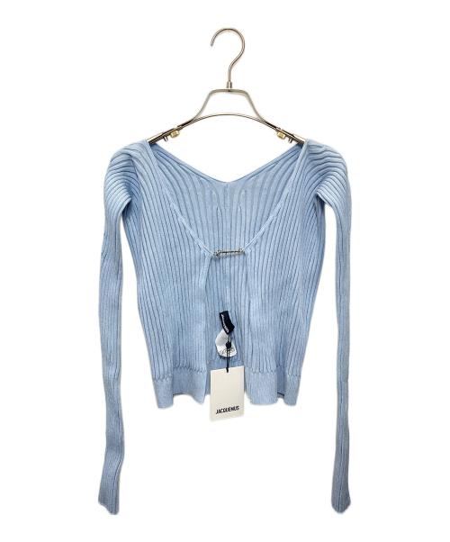jacquemus（ジャックムス）jacquemus (ジャックムス) La Maille Pralù longue カーディガン ブルー サイズ:34の古着・服飾アイテム