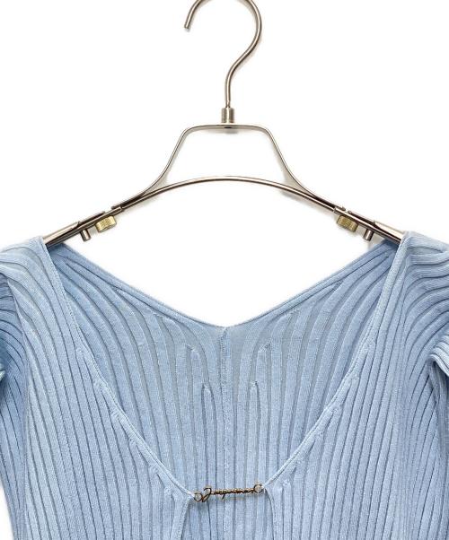 jacquemus（ジャックムス）jacquemus (ジャックムス) La Maille Pralù longue カーディガン ブルー サイズ:34の古着・服飾アイテム