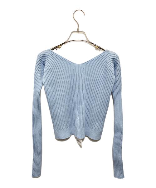 jacquemus（ジャックムス）jacquemus (ジャックムス) La Maille Pralù longue カーディガン ブルー サイズ:34の古着・服飾アイテム