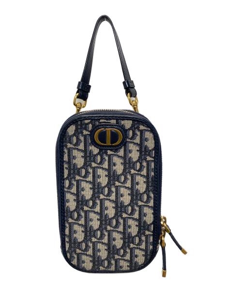 Christian Dior（クリスチャン ディオール）Christian Dior (クリスチャン ディオール) 30MONTAIGNEフォンホルダー ネイビーの古着・服飾アイテム