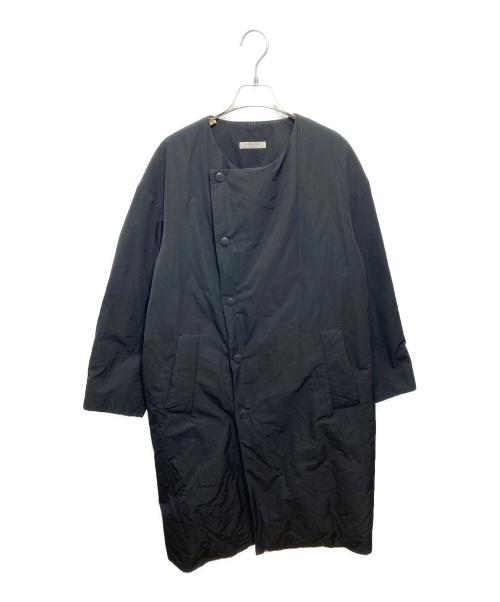 MACPHEE（マカフィー）MACPHEE (マカフィー) ポリエステルコットンダウン ノーカラーコート ブラック サイズ:Sの古着・服飾アイテム
