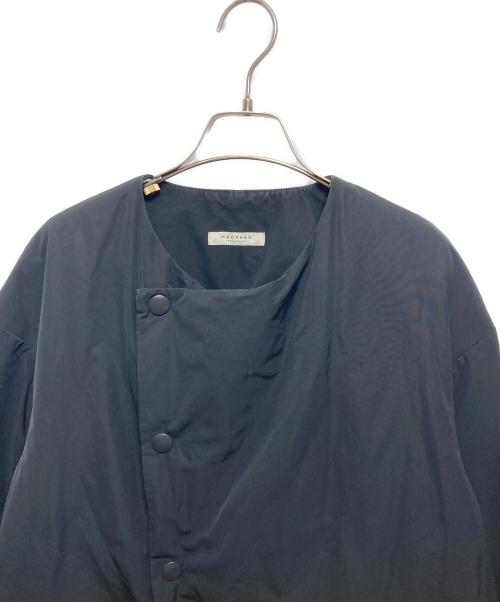 MACPHEE（マカフィー）MACPHEE (マカフィー) ポリエステルコットンダウン ノーカラーコート ブラック サイズ:Sの古着・服飾アイテム