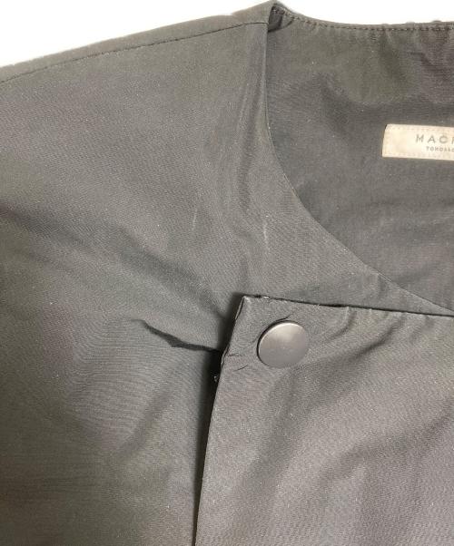 MACPHEE（マカフィー）MACPHEE (マカフィー) ポリエステルコットンダウン ノーカラーコート ブラック サイズ:Sの古着・服飾アイテム