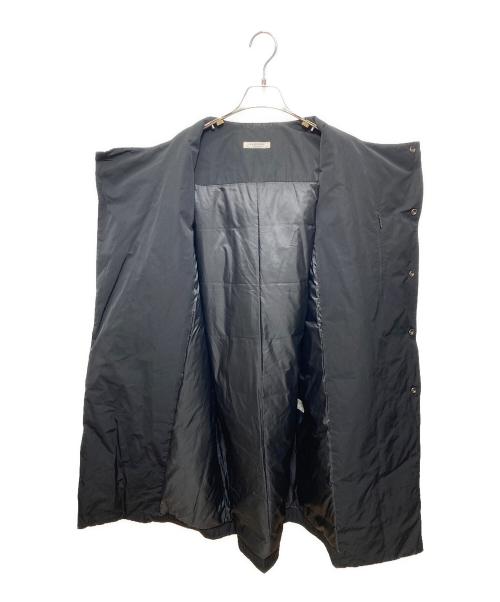 MACPHEE（マカフィー）MACPHEE (マカフィー) ポリエステルコットンダウン ノーカラーコート ブラック サイズ:Sの古着・服飾アイテム