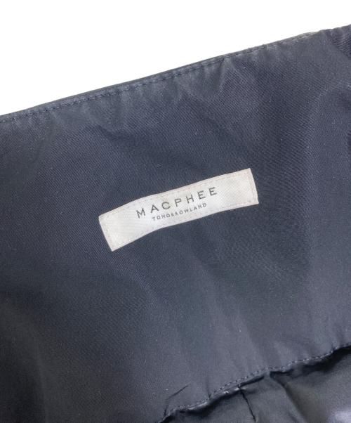 MACPHEE（マカフィー）MACPHEE (マカフィー) ポリエステルコットンダウン ノーカラーコート ブラック サイズ:Sの古着・服飾アイテム