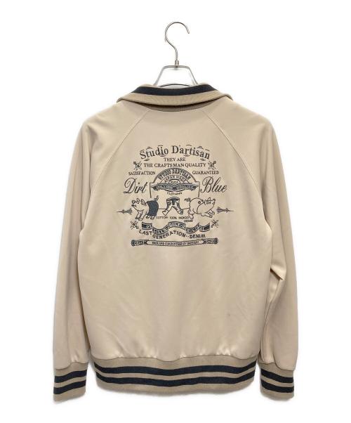 STUDIO D'ARTISAN（ステュディオダルチザン）STUDIO D'ARTISAN (ステュディオダルチザン) ロゴ刺繍トラックジャケット ベージュ サイズ:Lの古着・服飾アイテム