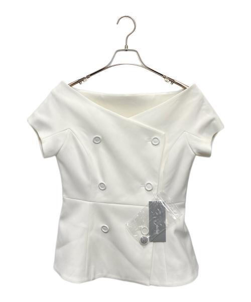 sheller（シェリエ）sheller (シェリエ) Off Shoulder Jacket Tops ホワイト サイズ:F 未使用品の古着・服飾アイテム