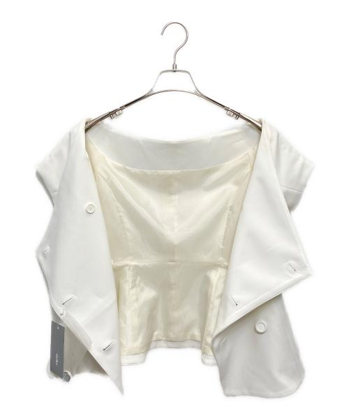 sheller（シェリエ）sheller (シェリエ) Off Shoulder Jacket Tops ホワイト サイズ:F 未使用品の古着・服飾アイテム