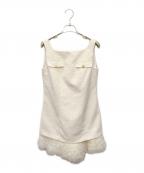 HER LIP TOハーリップトゥ）の古着「Roxanne Layered Tulle Mini Dress」｜ベージュ