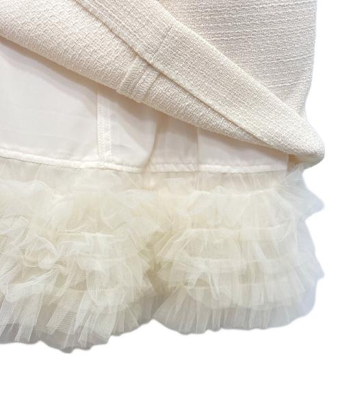 HER LIP TO（ハーリップトゥ）HER LIP TO (ハーリップトゥ) Roxanne Layered Tulle Mini Dress ベージュ サイズ:M 未使用品の古着・服飾アイテム