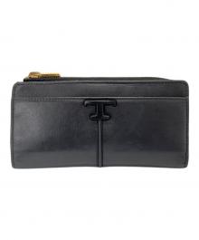 TOD'S（トッズ）の古着「長財布　Tタイムレス」｜ブラック