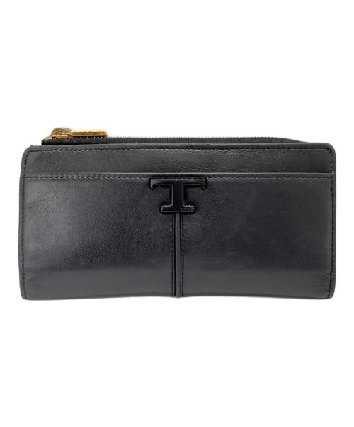 TOD'S（トッズ）TOD'S (トッズ) 長財布　Tタイムレス ブラックの古着・服飾アイテム