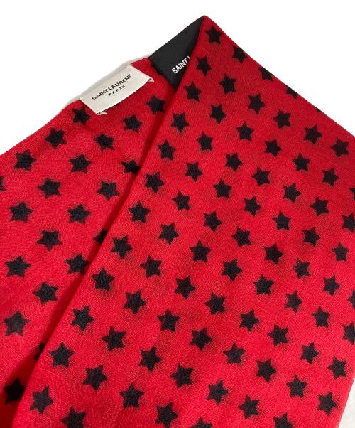 Saint Laurent Paris（サンローランパリ）Saint Laurent Paris (サンローランパリ) リボンスカーフ レッドの古着・服飾アイテム