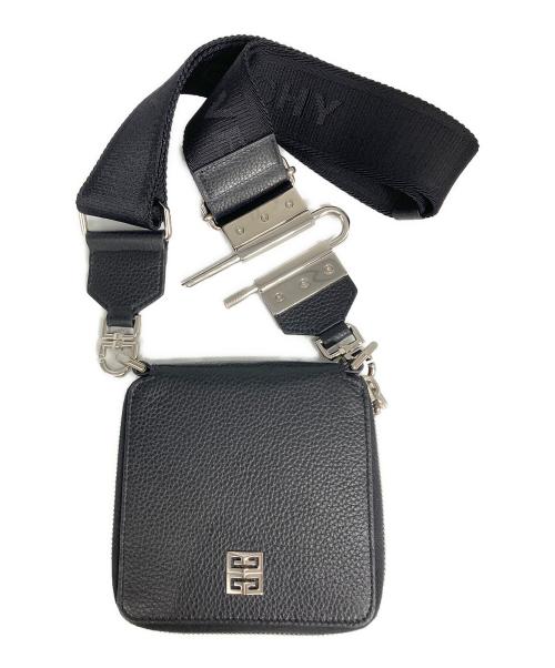 GIVENCHY（ジバンシィ）GIVENCHY (ジバンシィ) ショルダーストラップ付きウォレット ブラックの古着・服飾アイテム