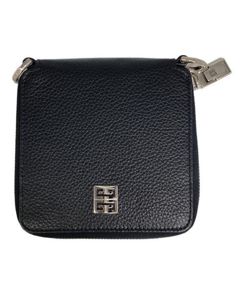 GIVENCHY（ジバンシィ）GIVENCHY (ジバンシィ) ショルダーストラップ付きウォレット ブラックの古着・服飾アイテム