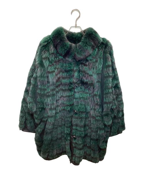 MIMO MODA（ミモモーダ）MIMO MODA (ミモモーダ) ファーコート グリーン サイズ:表記なしの古着・服飾アイテム