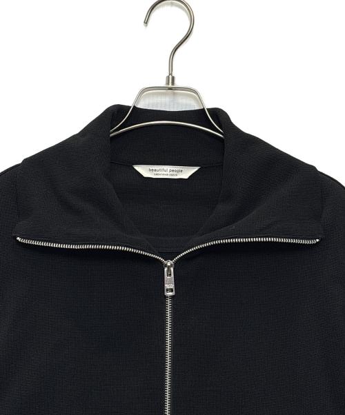 beautiful people（ビューティフルピープル）beautiful people (ビューティフルピープル) double-front ELS surf cotton cardigan ブラック サイズ:40の古着・服飾アイテム
