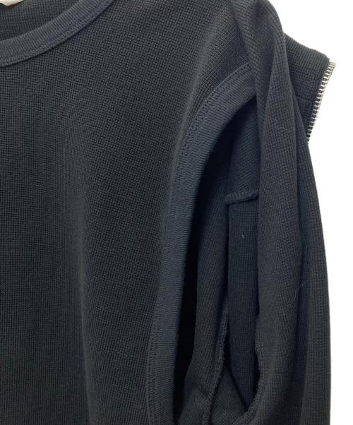beautiful people（ビューティフルピープル）beautiful people (ビューティフルピープル) double-front ELS surf cotton cardigan ブラック サイズ:40の古着・服飾アイテム