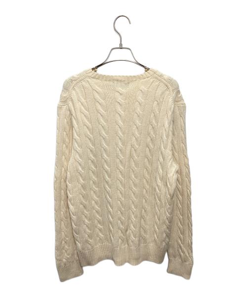 POLO RALPH LAUREN（ポロ・ラルフローレン）POLO RALPH LAUREN (ポロ・ラルフローレン) ケーブルニット アイボリー サイズ:Mの古着・服飾アイテム