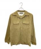 FULLCOUNTフルカウント）の古着「CORDUROY OPEN COLLAR SHIRTS」｜ベージュ