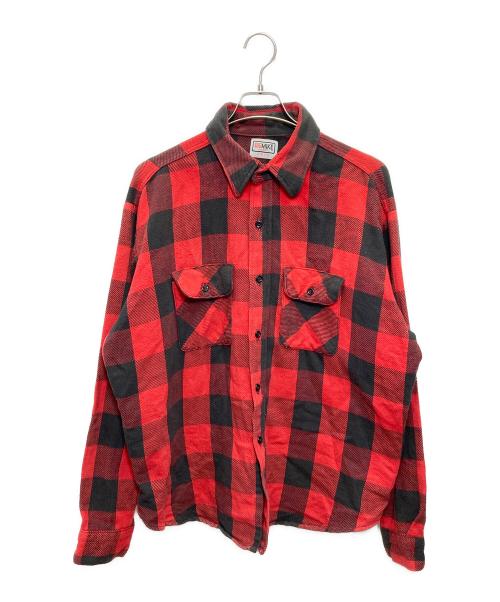 BIG MIKE（ビックマイク）BIG MIKE (ビックマイク) チェックシャツ レッド サイズ:XLの古着・服飾アイテム