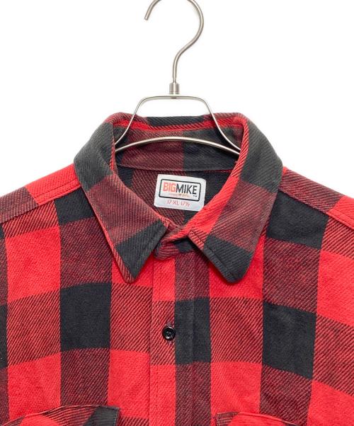 BIG MIKE（ビックマイク）BIG MIKE (ビックマイク) チェックシャツ レッド サイズ:XLの古着・服飾アイテム