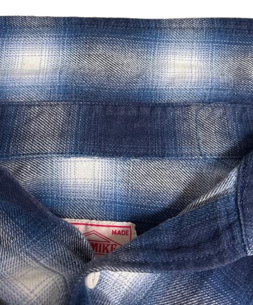 BIG MIKE（ビックマイク）BIG MIKE (ビックマイク) チェックシャツ ブルー サイズ:Lの古着・服飾アイテム
