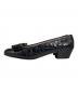 Salvatore Ferragamo (サルヴァトーレ フェラガモ) 型押しパンプス ブラック サイズ:5 1/2 C：6000円