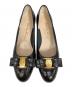 中古・古着 Salvatore Ferragamo (サルヴァトーレ フェラガモ) 型押しパンプス ブラック サイズ:5 1/2 C：6000円
