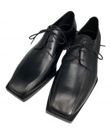 BALENCIAGA（バレンシアガ）の古着「スクエアトゥダービーシューズ」｜ブラック