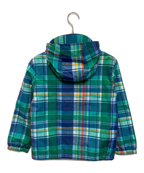POLO RALPH LAUREN（ポロ・ラルフローレン）POLO RALPH LAUREN (ポロ・ラルフローレン) P-Layer 1 Water-Repellent Hooded Jacket グリーン×ネイビー サイズ:S(8) 140 未使用品の古着・服飾アイテム