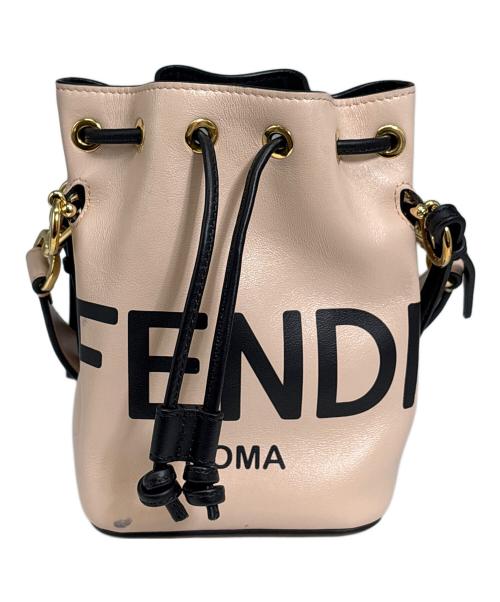 FENDI（フェンディ）FENDI (フェンディ) 巾着ショルダーバッグ　モントレゾール ピンクの古着・服飾アイテム