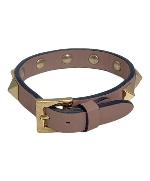 VALENTINO（ヴァレンティノ）VALENTINO (ヴァレンティノ) スタッズブレスレット ピンクの古着・服飾アイテム