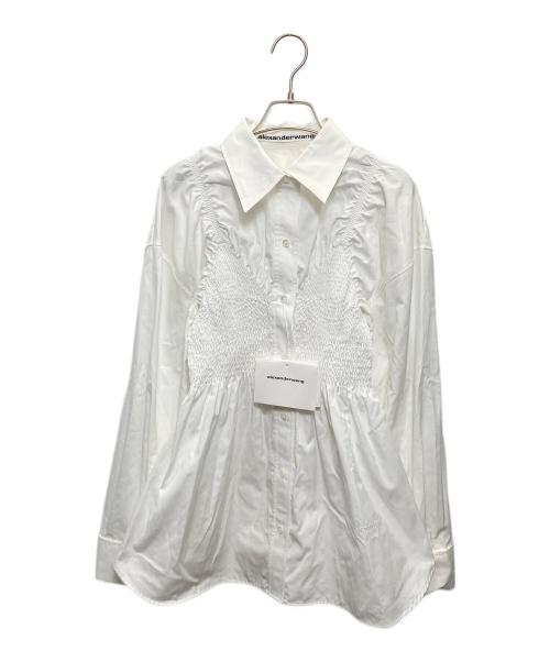 ALEXANDER WANG（アレキサンダー・ワン）ALEXANDER WANG (アレキサンダー・ワン) Long Sleeve Smocked Cami Shirt ホワイト サイズ:XS 未使用品の古着・服飾アイテム