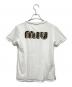 MIU MIU (ミュウミュウ) ビジュー装飾Tシャツ ホワイト サイズ:S：15000円