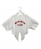 MIU MIUミュウミュウ）の古着「クロップドCLUBTシャツ」｜ホワイト