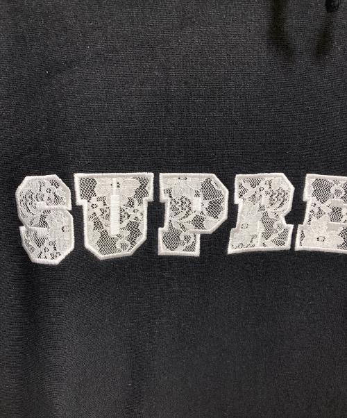 SUPREME（シュプリーム）SUPREME (シュプリーム) Lace Hooded Sweatshirt ブラック サイズ:Mediumの古着・服飾アイテム