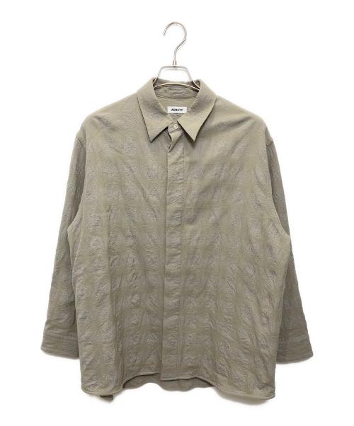 AUBETT（オーベット）AUBETT (オーベット) 綿 縮絨サッカーサマーウールシャツ ベージュ サイズ:3の古着・服飾アイテム